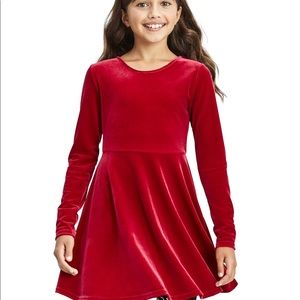 girls long sleeve glitter star dress
